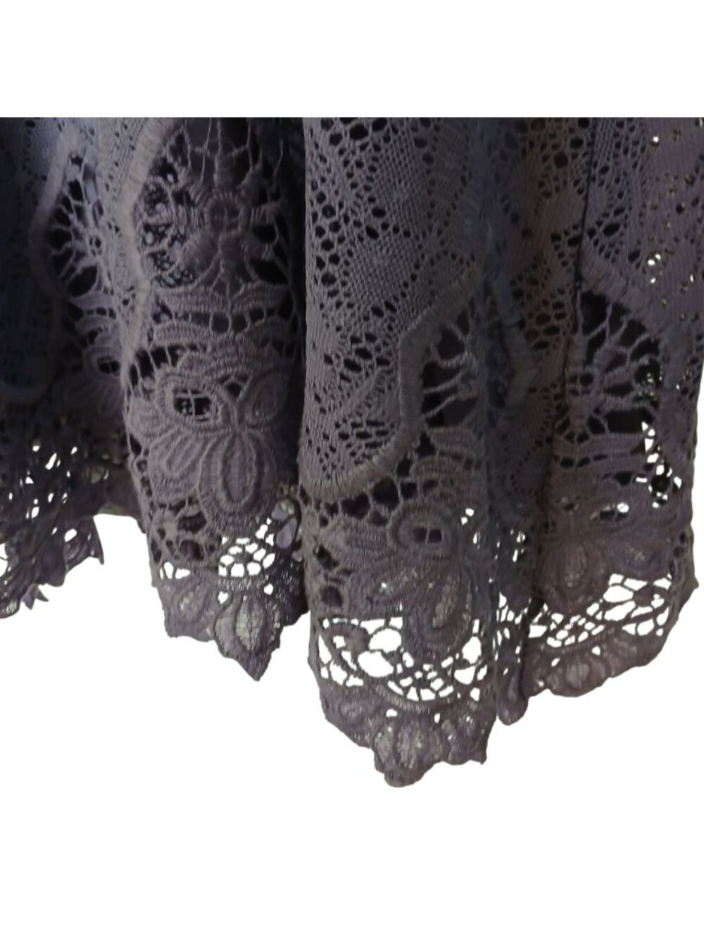 Altar'd State Purple Lace Sleeveless Midi Dress Sz S Lined Button NWT #I-12 - Picture 4 of 12
